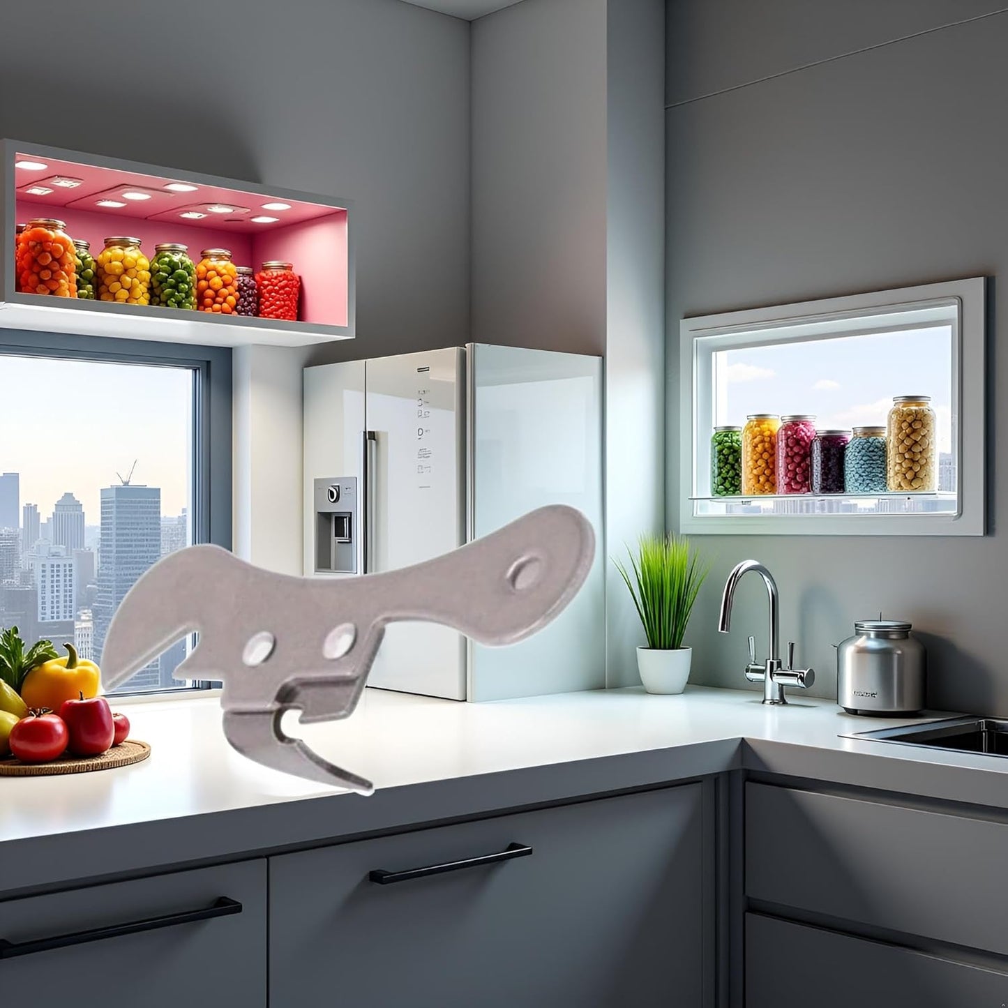 Silver One Size Stainless Steel Can Opener Manual Can Opener Multifunctional Kitchen Accessories, Manual Can Openers