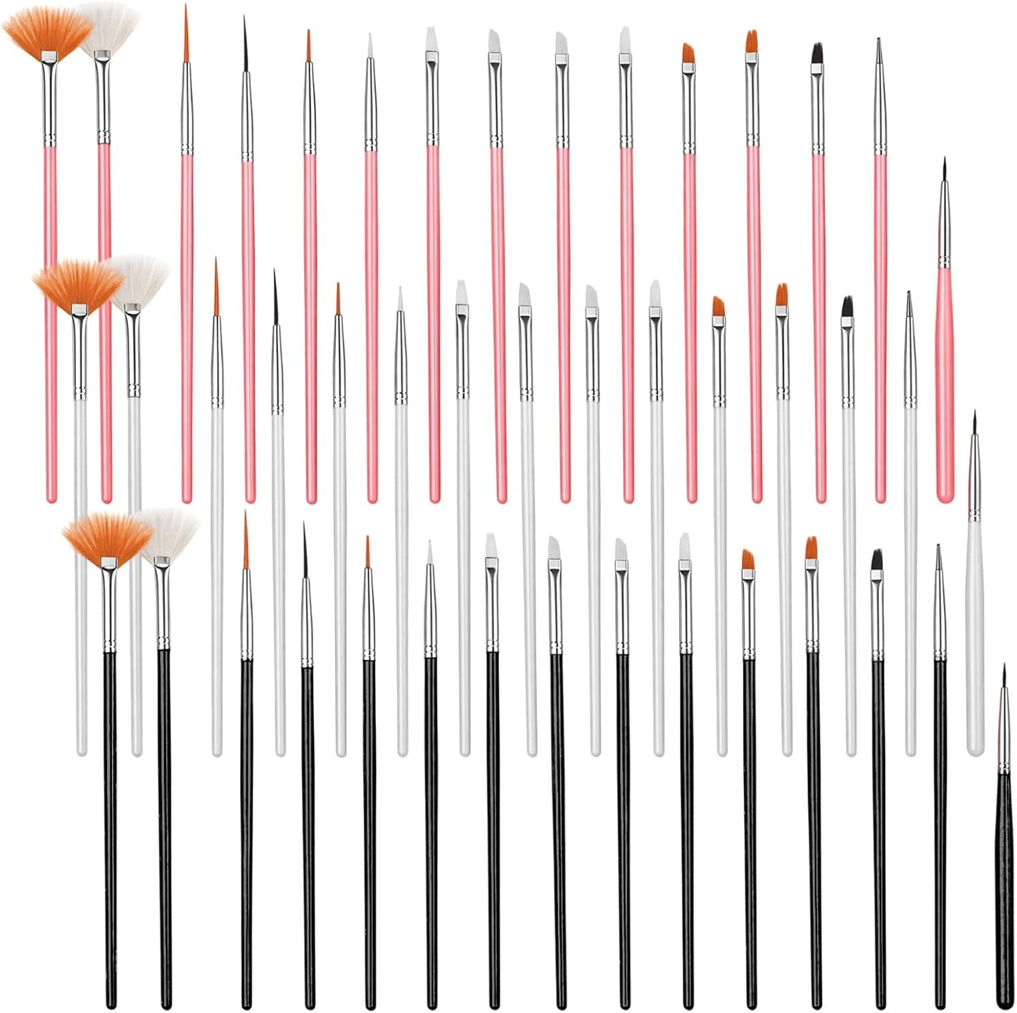 TIESOME 45 Pcs Food Safe Paint Brushes, Cake Decorating Brushes & Cookie Paint Brush, Multi Function Fondant Icing Pastry Brush Set for Baking, Food Grade Nylon Bristles