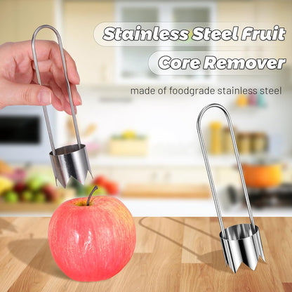 JJUNW Apple Corer, Stainless Steel Apple Core Remover Tool, Pineapple Corers And Slicer Bell Pepper Corers, Kitchen Gadgets Pepper Seed Corer Remover for Vegetable Fruit(1Pcs)