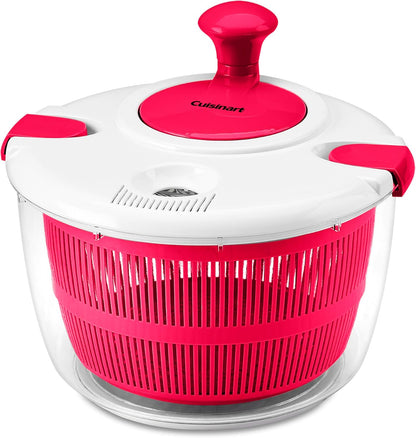 Cuisinart Large Salad Spinner- Wash, Spin & Dry Salad Greens, Fruits & Vegetables, 5qt, CTG-00-SASG Grey
