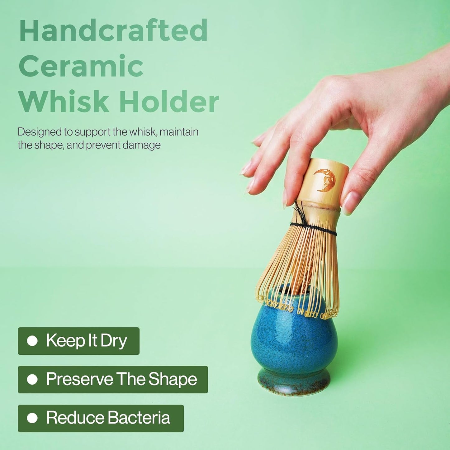 Matcha Whisk Kit | 5-Piece Japanese Matcha Kit with Bamboo Whisk, Ceramic Bowl with Spout, Sifter & Scoop | Complete Matcha Tea Set for Smooth Frothy Tea | Tea Gift Set for Festivals