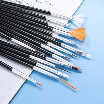 Aster 15Pcs Cake Decorating Brushes, Cake Painting Brushes Kit Food Safe Paint Brushes Multiple Function Cookie Brushes Fondant Sugar DIY Tool Set Candy Icing Pastry Brush for Baking(White)