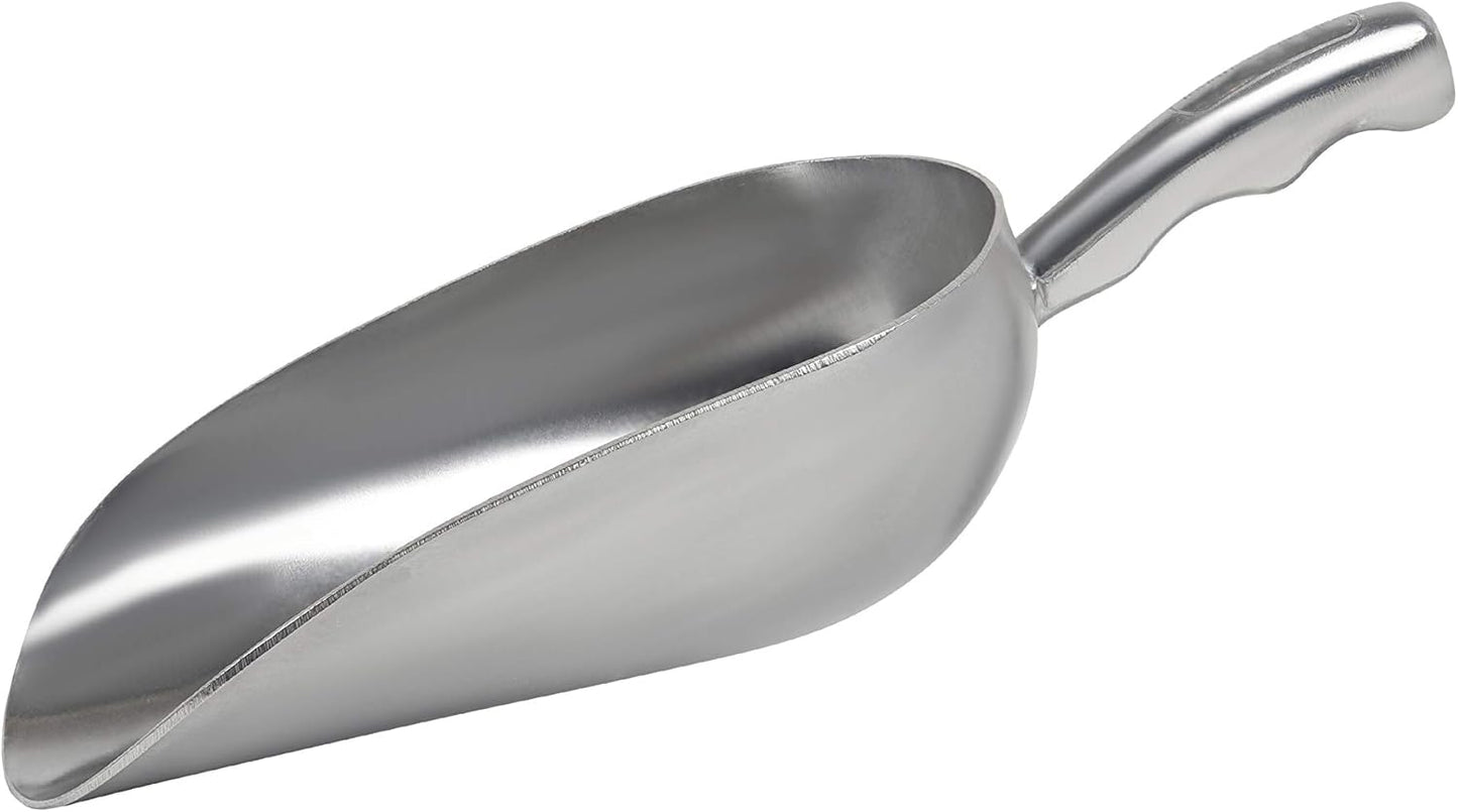 Cast Aluminum Utility Scoop, 5-Ounce - Round Bottom, Small ice scoop For Multi-Purpose Use, With Finger Groove Handle (Hand Wash Only) 5 oz.