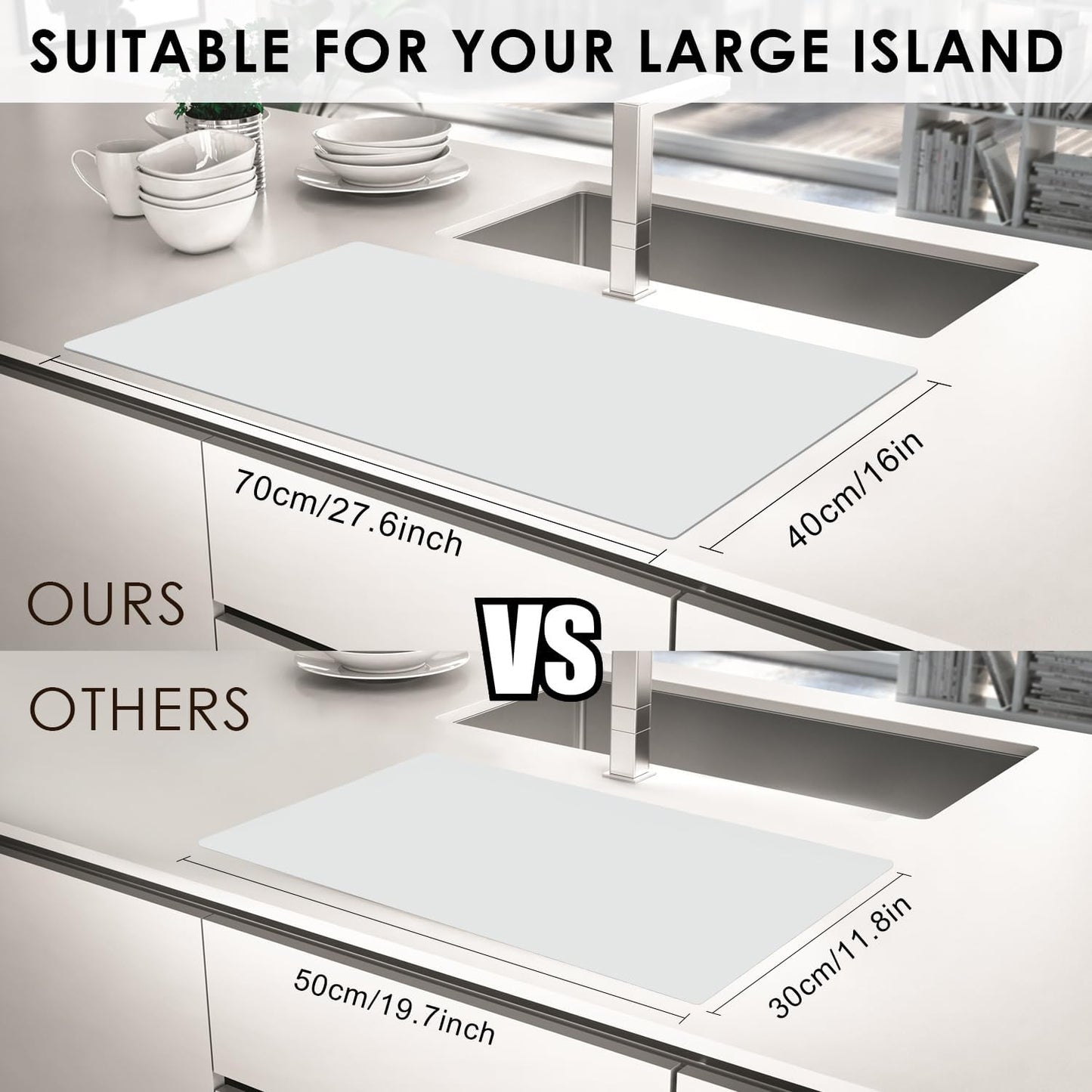 Standard Silicone Mat,Black Baking Mat-Food Grade Kids Dinner Table Placemat Non Slip Counter Mat with Raised Edges Heat Resistant Mat for Air Fryer Nonstick Pastry Dough Mat(1 Pack 23.6'' x 15.7'')