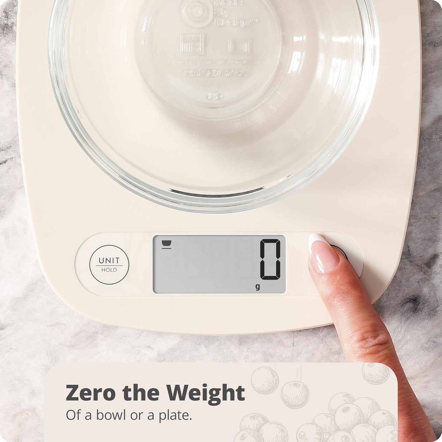 Greater Goods Food Scale – Digital Kitchen Scale, 1g Precision, Easy-Tare & Quick Conversion, Slim Compact Design, Durable & Portable | Ideal for Cooking, Baking & Meal Prep
