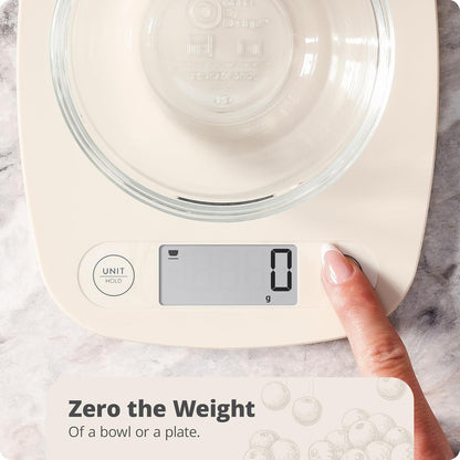 Greater Goods Food Scale – Digital Kitchen Scale, 1g Precision, Easy-Tare & Quick Conversion, Slim Compact Design, Durable & Portable | Ideal for Cooking, Baking & Meal Prep