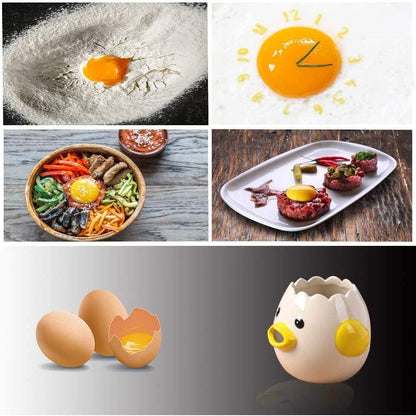 Egg Separator, Yellow, Ceramic, 3x3 Inches, 4.3 OZ
