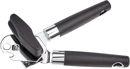Amazon Basics Multi-function Manual Can Opener and Bottle Opener with Soft Grip Dual Handle, 22 cm, Black
