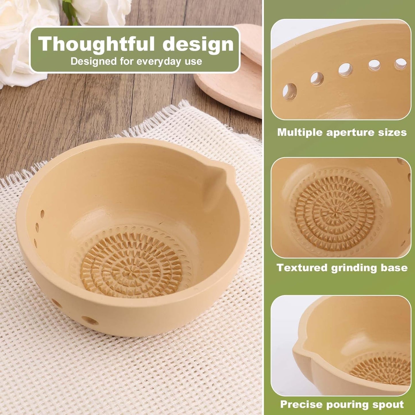 Herb Stripper Bowl with Grater, 2-in-1 Herb Peeling Cup & Ginger Plate Resin Rosemary Leaf Stripping Peeler Gadgets with Pour Spout Kitchen Prep Tool for Garlic Cheese Chocolate Thyme