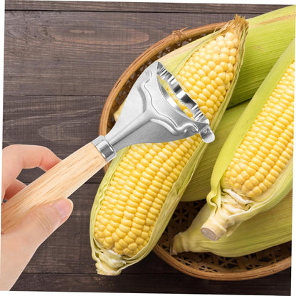 Mikinona 2pcs Corn Peeler Tool Corn Cob Stripper for Thresher Restaurant Stripping Tool