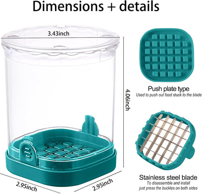 Fruit Chopper Cup - Fruit dicer - Vegetable Chopper - Fruit and Vegetable Speed Chopper with Push Plate - Detachable Fruit Cutter - Kitchen Gadgets - Home Essentials (Dark Blue)