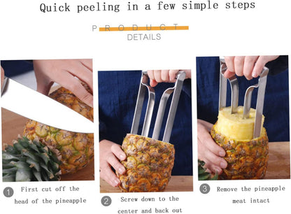 Pineapple Cutter Slicer Stainless Steel Pineapple Corer Fruit Core Remover for Kitchen Fruit Rings 8cm. Pitters