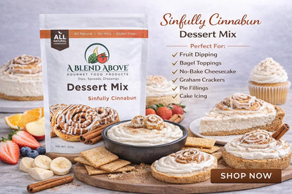 A Blend Above Banana Cream No-Bake Dessert Mix, 3 Pack, No-Bake Cheesecake, Fruit Dip, Dessert Mix, Bagel Topping, Frosting, Cheesecake Filling, Quick and Easy to Make, Makes 16 Ounces, Cream Cheese,