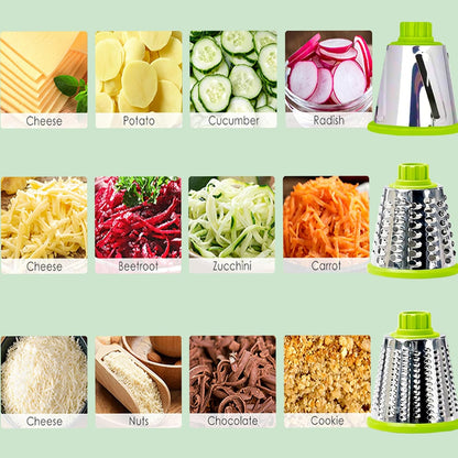 Cheese Grater with Handle, Multifunctional Manual Rotary Cheese Grater - Cheese Shredder Easily Chop Carrots, Potatoes, Vegetables and Fruits and Easy to Clean