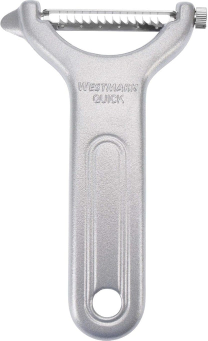 Westmark Julienne Slicer, Vegetable Peeler "Black Edition" - Quick and Easy Peeling, Quick Special - Coarse Serrated Stainless Steel Blade, Aluminium, Colour: Anthracite