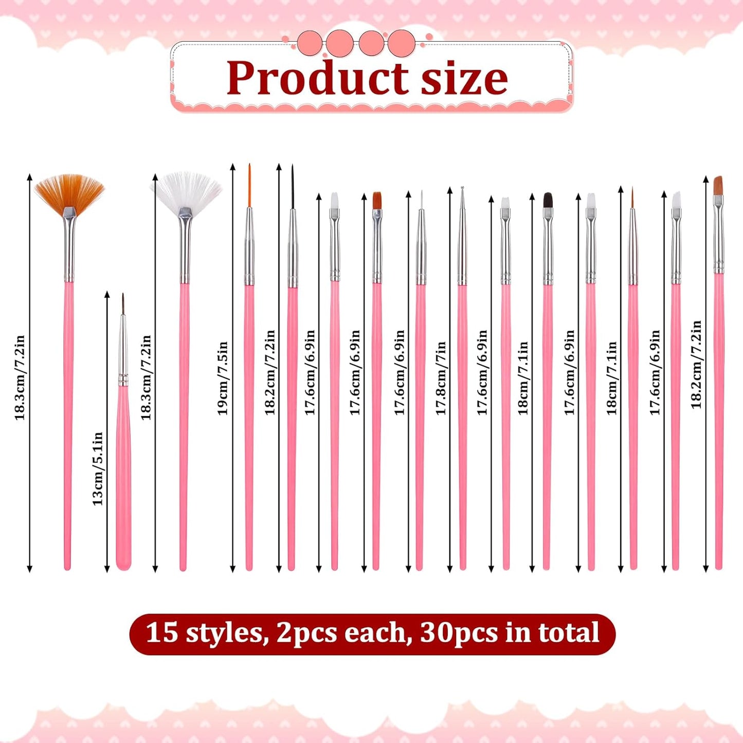 30 PCS Food Paint Brush, Food Safe Paint Brushes, Pastry Baking Brush, Baking Decorating Tools Cookie Brushes DIY Tool Set Cake Decorating Painting Tool Icing Pastry Brush(Pink)