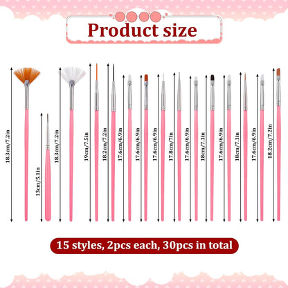 30 PCS Food Paint Brush, Food Safe Paint Brushes, Pastry Baking Brush, Baking Decorating Tools Cookie Brushes DIY Tool Set Cake Decorating Painting Tool Icing Pastry Brush(Pink)