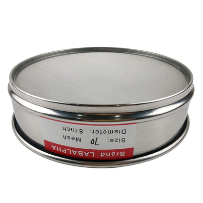 LABALPHA 120 Mesh Lab Sieves, #120 Mesh Test Sieve, 8'' Diameter, 304 Stainless Steel Wire Cloth (0.125mm)