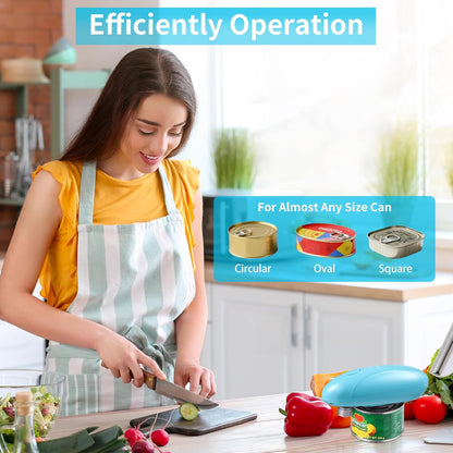 Can Opener Electric - Upgraded One-Touch Automatic, Smooth Edge, USB-C Rechargeable, Perfect for Seniors (Black)