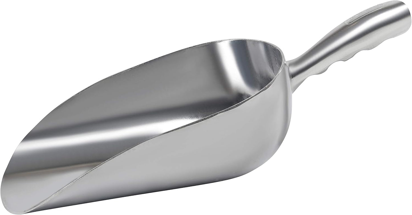 Cast Aluminum Utility Scoop, 5-Ounce - Round Bottom, Small ice scoop For Multi-Purpose Use, With Finger Groove Handle (Hand Wash Only) 5 oz.