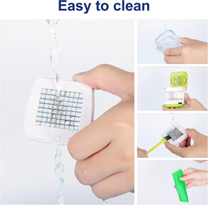 Updated Garlic Press&Peeler Set- Convenient Dicing and Slicing. Chopper, Masher & Crusher, Mincer and Paste