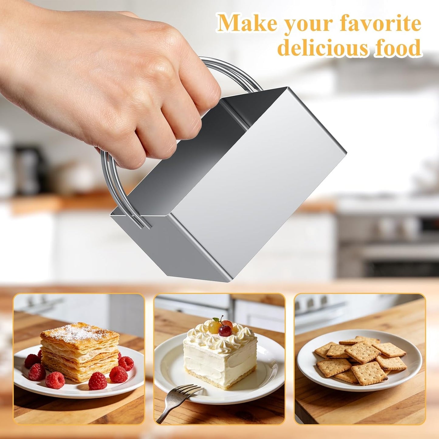Biscuit Cutter Set, Dough Blender, Pastry Cutter, Biscuit Cutter, Dough Cutter,Pastry Cutter Set, Round Sifter,Baking Dough Tools for Cooking Cookies (3 Pcs/Set)