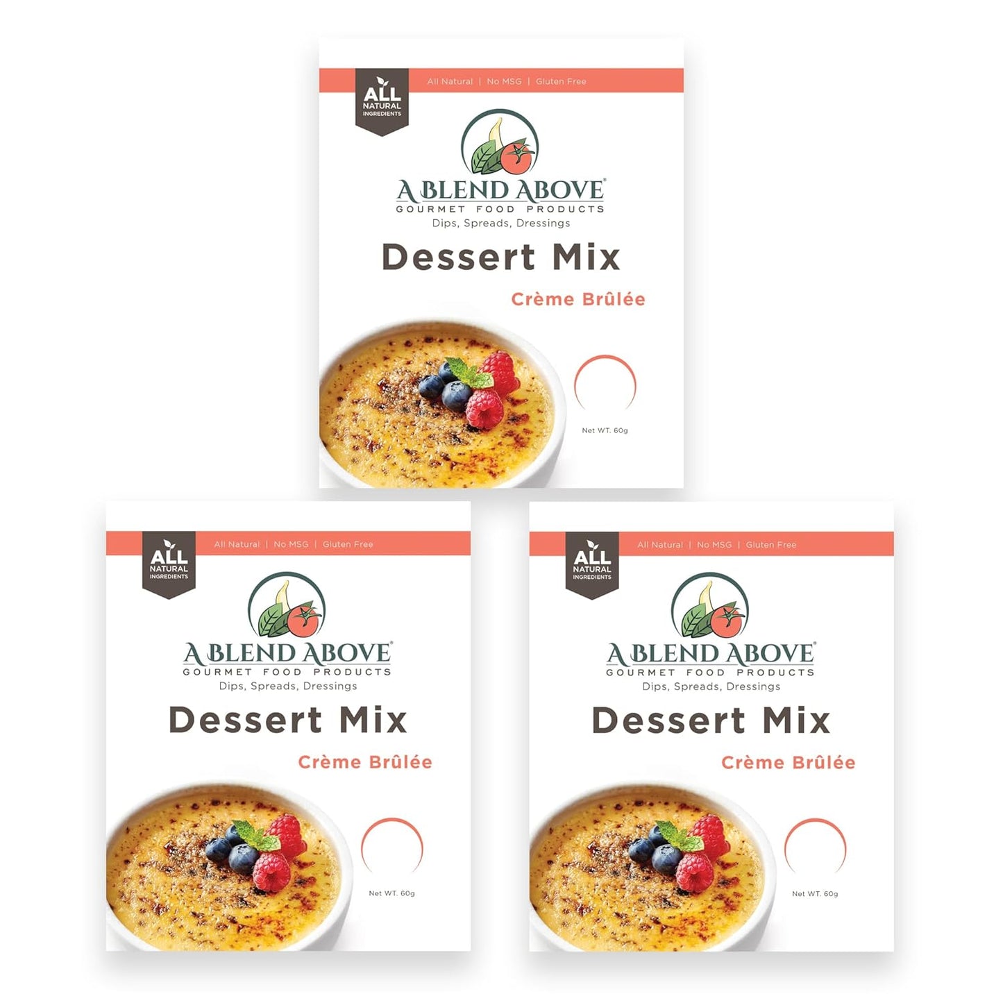 A Blend Above Banana Cream No-Bake Dessert Mix, 3 Pack, No-Bake Cheesecake, Fruit Dip, Dessert Mix, Bagel Topping, Frosting, Cheesecake Filling, Quick and Easy to Make, Makes 16 Ounces, Cream Cheese,