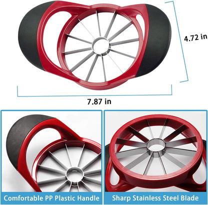 Apple Cutter Slicer & Corer Kit - 12-Blade Apple Slicer & Corer, Includes 3 Premium Stainless Steel Fruit Forks