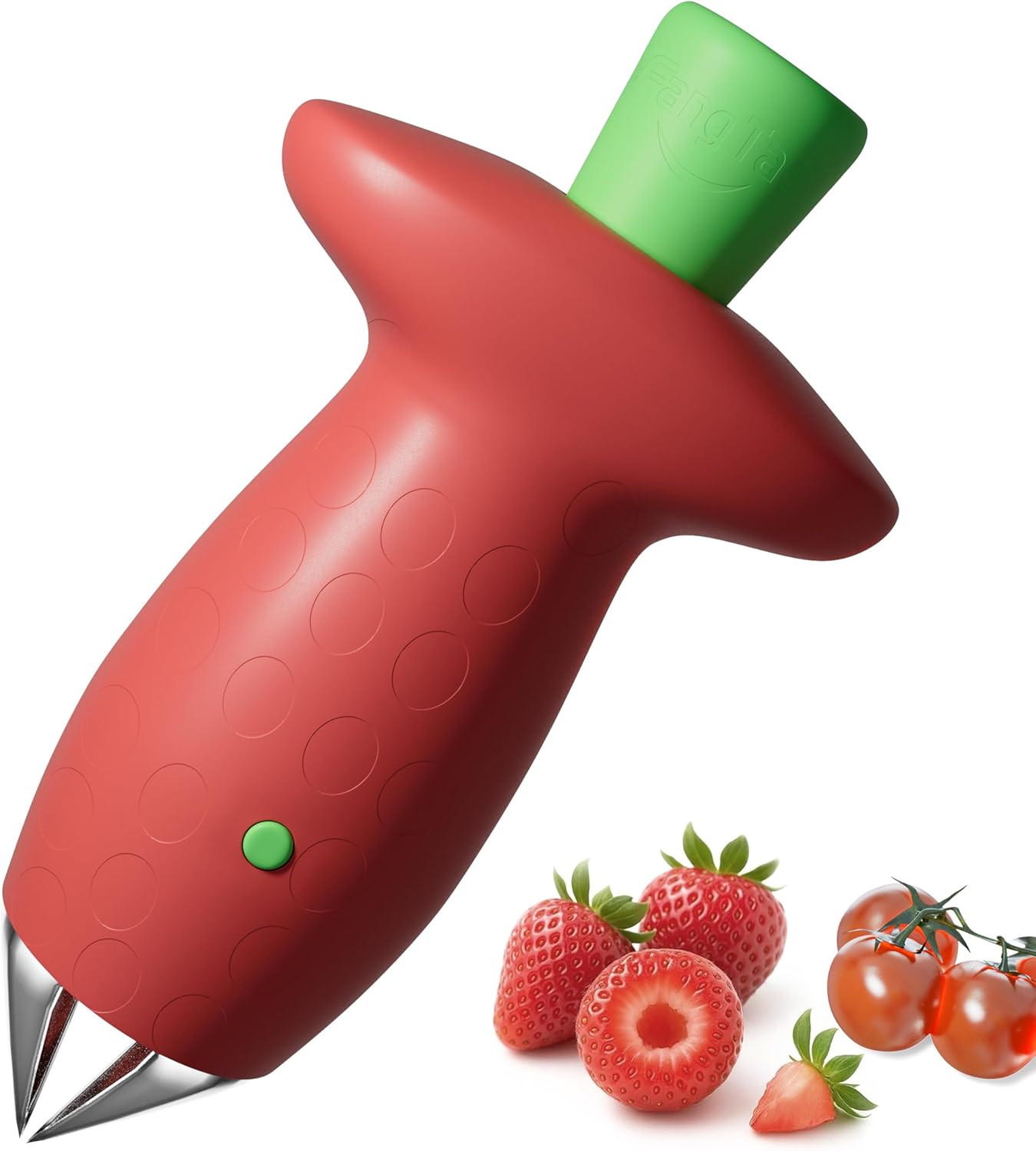 Multifunctional strawberry sheller, tomato sheller, suitable for fruit strawberry tomato corer clip, red
