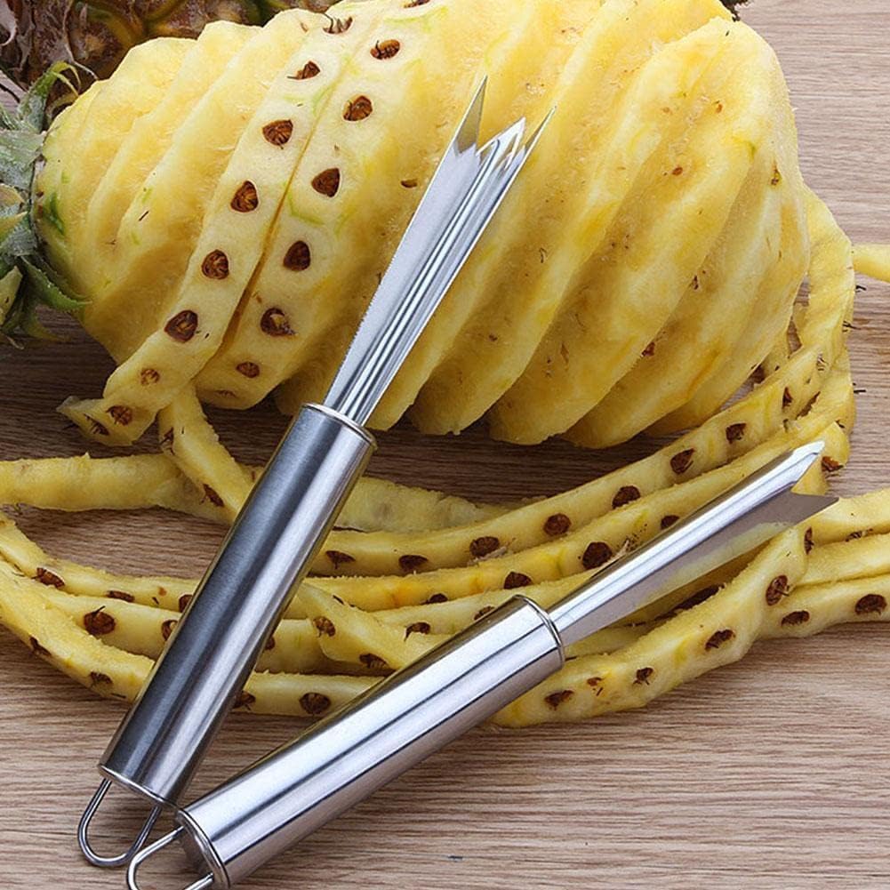 Pineapple Eye Peeler Remover Tool - Multipurpose Clip, V Shape Stainless Steel for Home Kitchen Fruit