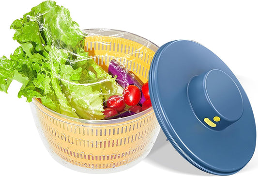 Electric Salad Spinner, 4L Lettuce Spinner Large Capacity USB Chargeble Fruit Vegetable Washer Dryer for Home Kitchen (Gray)