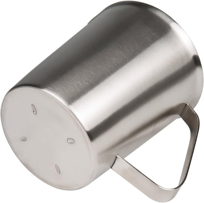 Stainless Steel Measuring Cup (16 Ounce/ 0.5 Liter- 2 Cup), Milk Frothing Pitcher, Steaming Pitcher, Milk Frothing Cup Jug with Marking with Handle for Espresso Machines, Latte Art