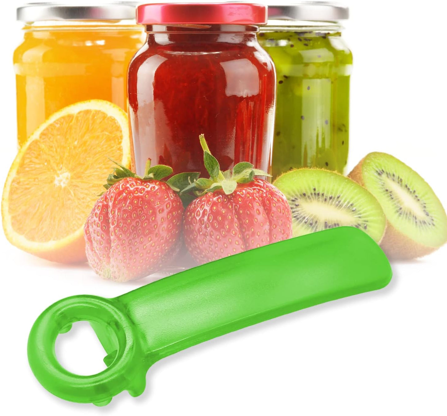 1 Pack Red Jar-key Jar Opener The Original Easy Use by Anyone (Transparent)