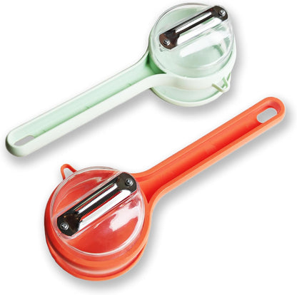 2-Piece Vegetable Peeler Set - Stainless Steel Potato Peeler and Fruit Peeler, Ideal for Kitchen Use, Apple Peeler, Carrot Peeler, Orange Peeler with Comfortable Grip