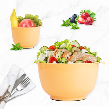 BoxedHome Green Ombre Nesting Plastic Mixing Bowl Set With Pour Spout, Microwave and Dishwasher Safe, BPA free Non-Slip Base, Set of 4 Size 1.7, 2.5, 3.5 and 4.5qt, Great for Prepping, Baking, Cooking