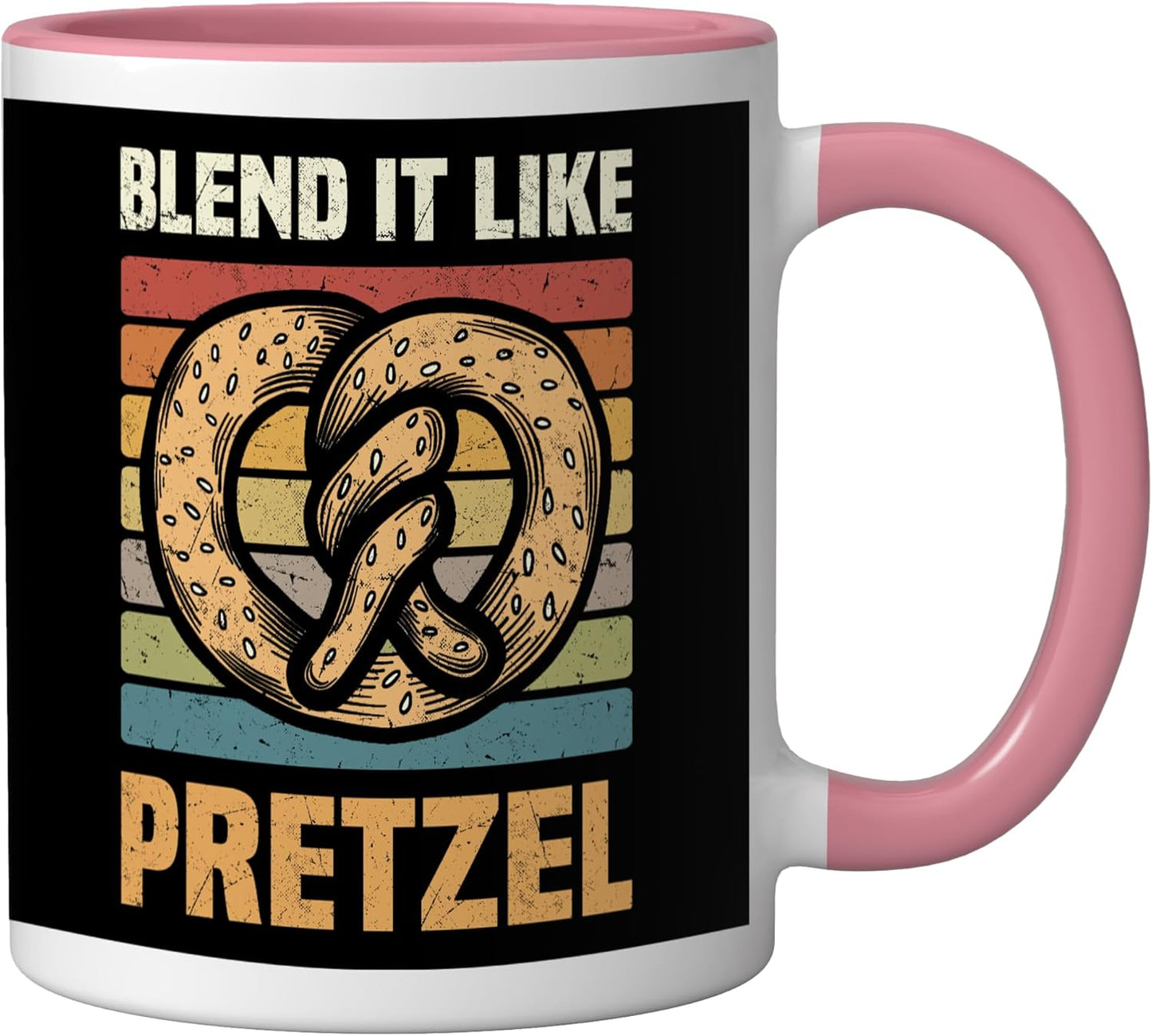 Pretzels Lover Design Pastry Blend It Like Pretzel Ceramic Mug, White