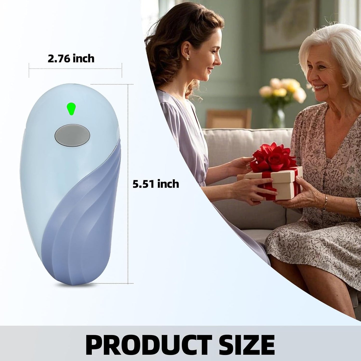 Rechargeable Auto Electric Can OpenerTouch Side Cut Opener Open Your Cans with A Simple Press of Button - Automatic,Smooth Edge,Food-Safe,for Kitchen for Seniors with Arthritis Small Size (Black)