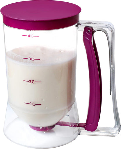 Pancake Cupcake Batter Dispenser Tool - Great for Cupcakes Muffins Creeps Cakes & Waffles – With Measuring Label – Chuzy Chef