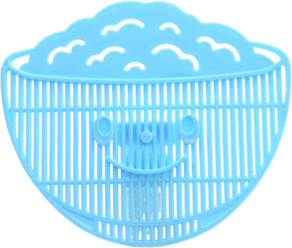Clip on Strainer 4x5 Inch Food Grade PP "Rice in Bowl" Clip on Strainer for Pots with Smiling Expression for Rice/Noodle/Fruit/Vegetable Washing