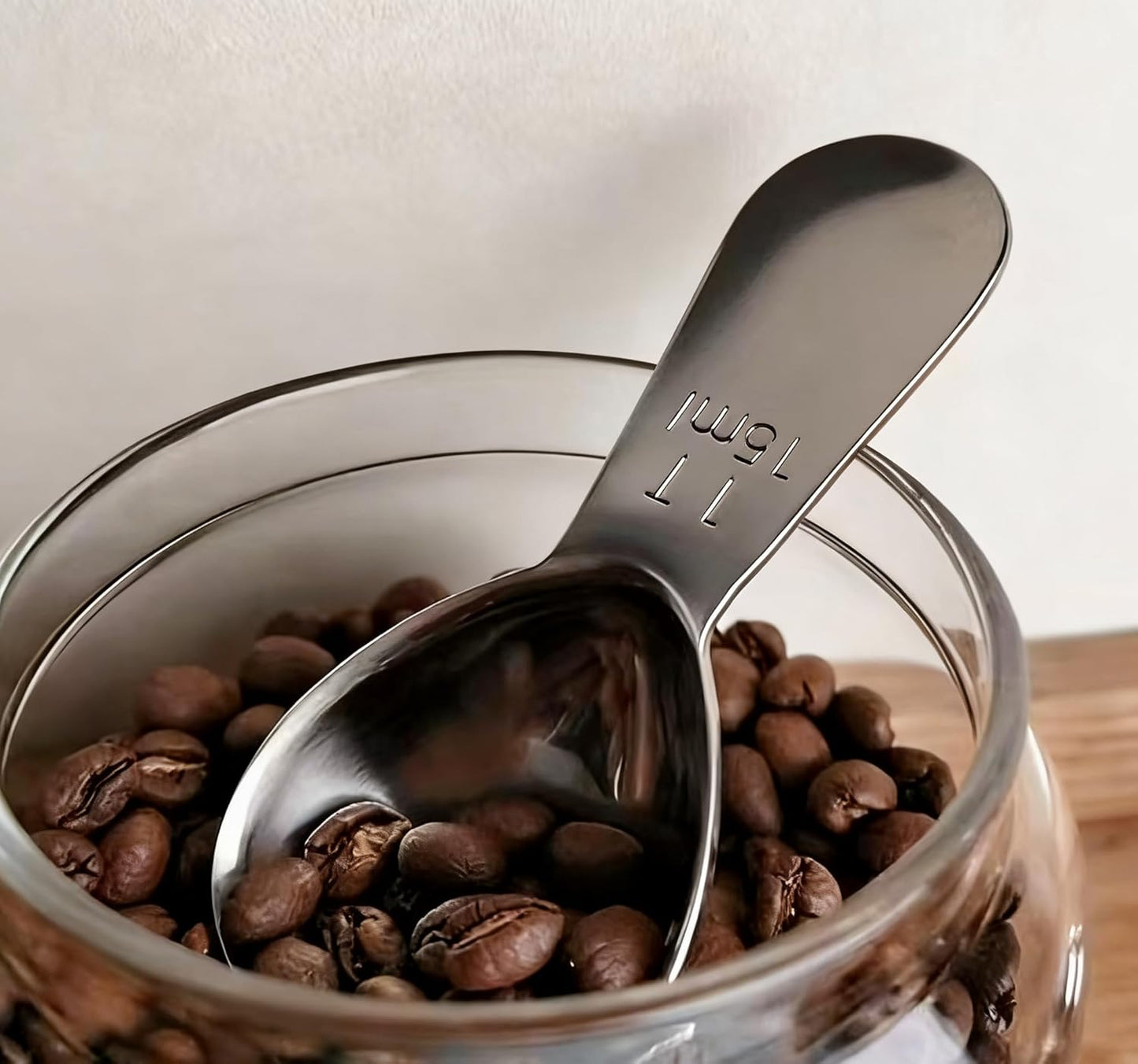 4-Pack Coffee Scoop – 1 Tablespoon (15ml) Stainless Steel Measuring Spoons, Compact Short Handle for Ground Coffee, Tea, and Powder