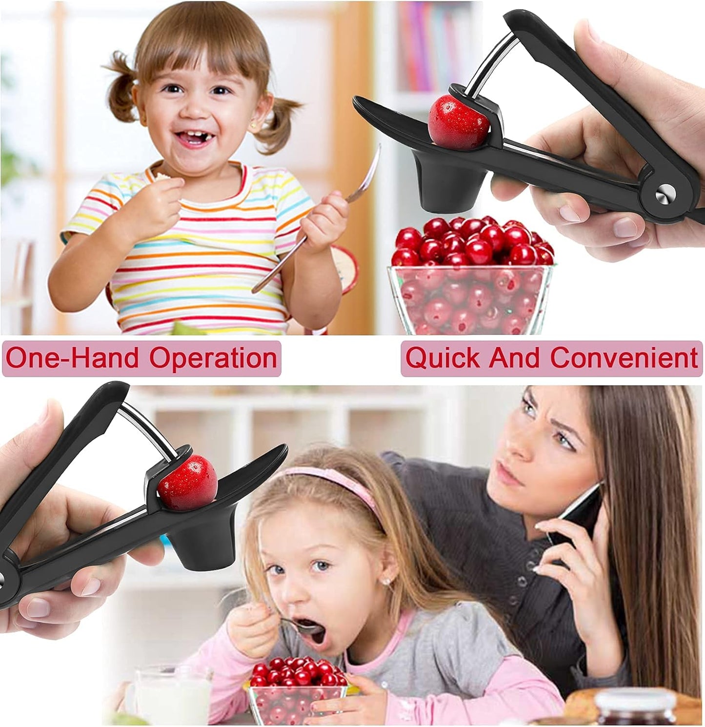 Cherry Pitter Tool Pit Remover, Multiple Cherry Seed Remover, 7 Holes Cherry Stoner Pitter Quick Release, Multiple Cherry Pit Remover Cherries Jam