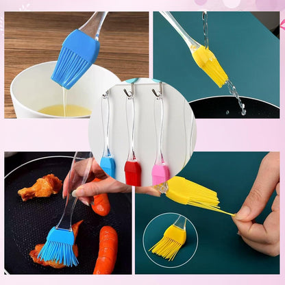 5 PCS Silicone Basting Pastry & BBQ Brush, High temperature resistant baking brush, Perfect for Oil Butter Spread Marinades for Grilling/BBQ Enthusiasts