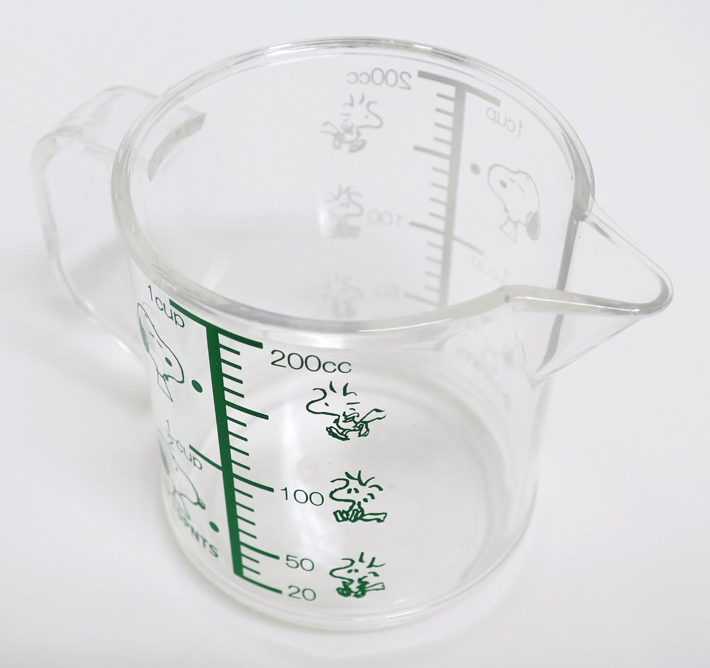 OSK MC-2 Measuring Cup, Snoopy Measuring Cup, Large, 20.3 fl oz (600 ml), Made in Japan, Graduated, Boiling Water, Handle, Cute, Stylish, Easy to Use, Easy to Pour, For Cooking, Clear