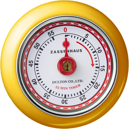 Zassenhaus Magnetic Retro 60 Minute Kitchen Timer, 2.75-Inch, Teal