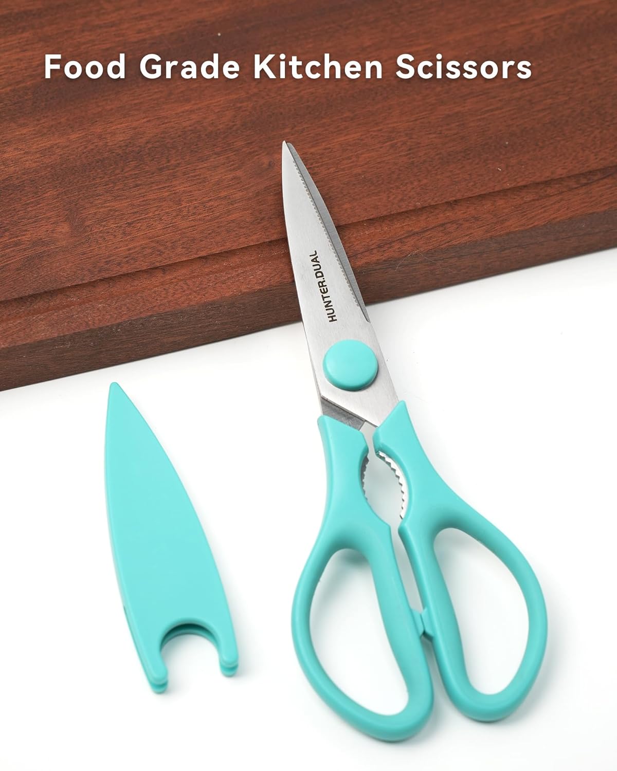 Kitchen Scissors for Food, HUNTER.DUAL Heavy Duty Come Apart Poultry Shears for Cooking, All Purpose for Cutting Chicken, Meat, Fish & Vegetables (Black, 8.26 Inch)