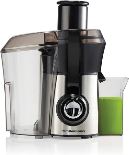Hamilton Beach Juicer Machine, Big Mouth 3” Feed Chute for Whole Fruits and Vegetables, Easy to Clean, Centrifugal Extractor, Vegetable & Fruit Juicer, BPA Free, 800W Motor, Black