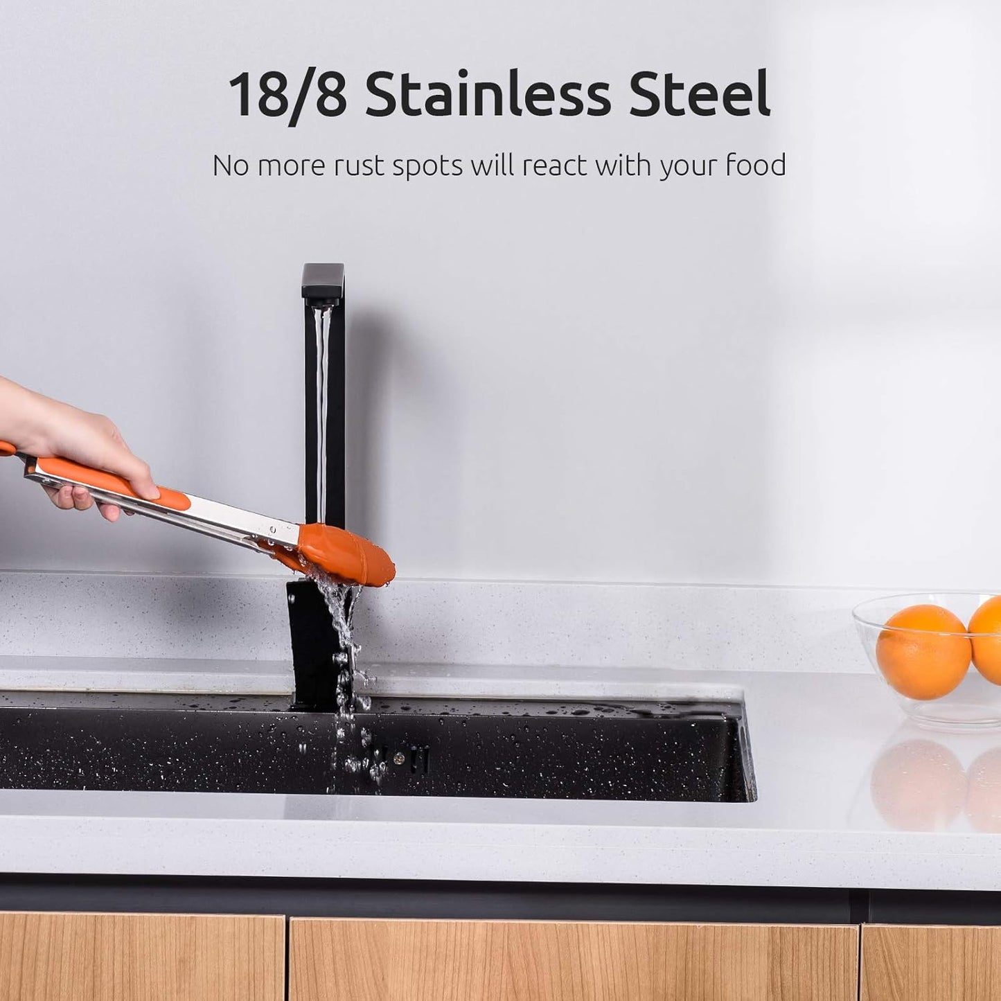 600ºF Heat Resistant Kitchen Tongs: U-Taste 7/9/12 inch Silicone Cooking Tong Set with Non Stick Rubber Tips and Silicon Coated 18/8 Stainless Steel Handle for Serving Grilling Salad(Midnight Blue)