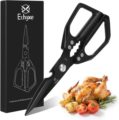 Kitchen Shears Set – Heavy Duty Japanese Stainless Steel Kitchen Scissors, Ultra Sharp Meat Scissors Dishwasher Safe, Cooking Scissor for Food