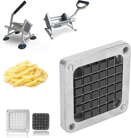 French Fry Cutter Replacement, Stainless Steel Vegetable Chopper Dicer Assembly Commercial French Fry Cutter Accessories for Tomato Fruit Onion (12mm)