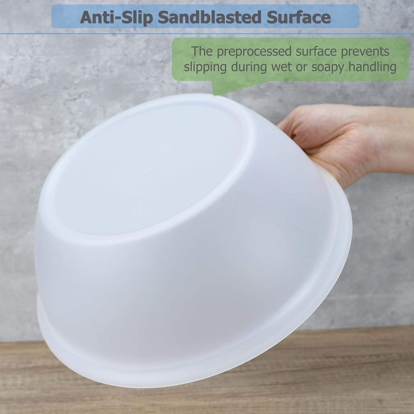 EIKS 4 Pack Plastic Water Basins for Washing & Storage Vegetable Fruit Dishes Tableware, Work in Home Kitchen Bath Sink, Each Size Dia. 12.0" x H4.4 (4 Quart)